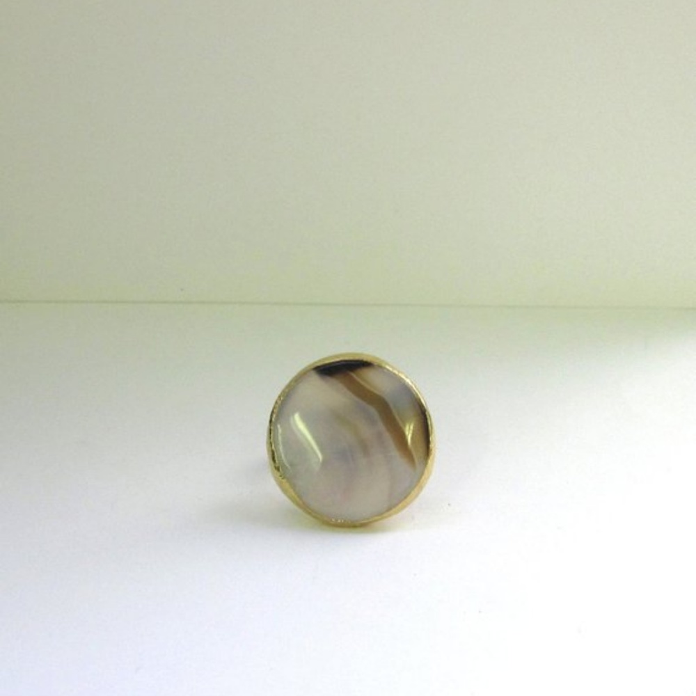 Dara Ettinger Agate Circle Adjustable Ring - image 3
